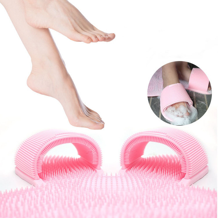 pedicure Silicone Shower Brush Massager Bath Foot Brush shower foot scrubber massage pad for dead skin removal