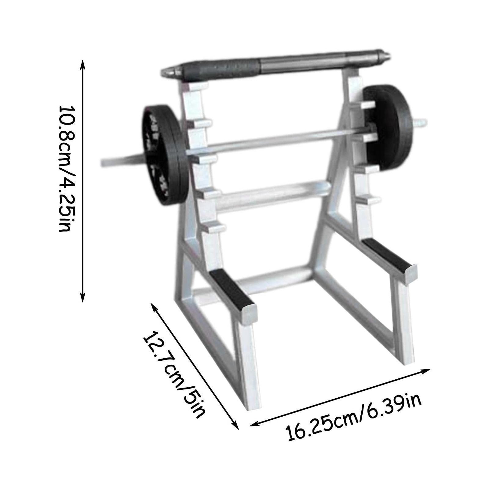 Squat Rack Design Desk Organizer Portable Gym Theme Pen Storage Squat Rack Home Office Decoration Funny Barbell Rack Pen Holder