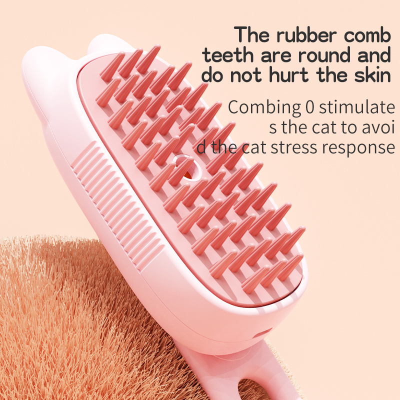 Shedding cat Dogs comb 3 in 1 cat steam brush Self-Cleaning Sliker Pet Grooming Brush for Removes Mats, Tangles, and Loose Hair