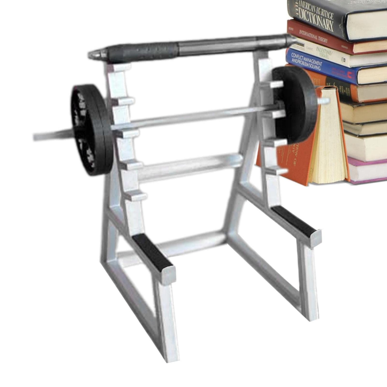 Squat Rack Design Desk Organizer Portable Gym Theme Pen Storage Squat Rack Home Office Decoration Funny Barbell Rack Pen Holder