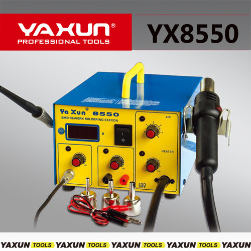 3 IN 1 YAXUN8550 Rework Station with mini soldering iron and DC power supply