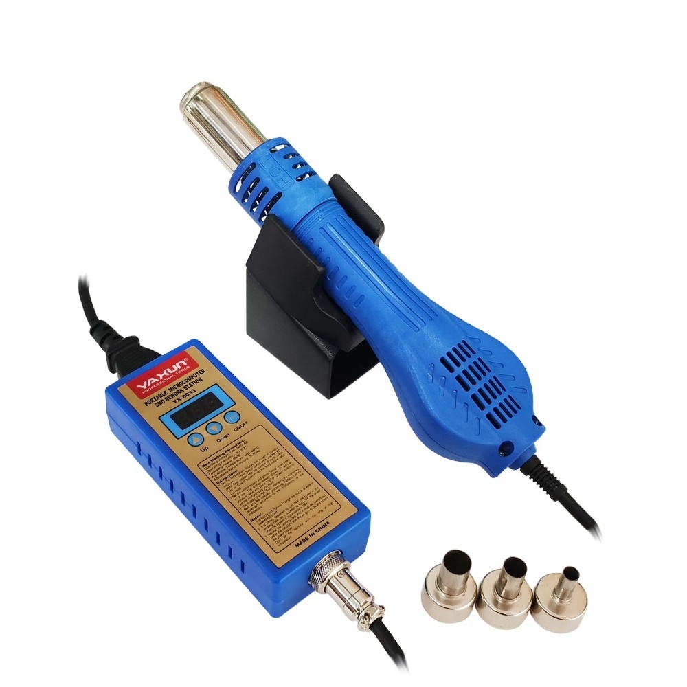 New YAXUN YX8033 Portable microcomputer SMD rework station mini hot air gun for mobile phone repair