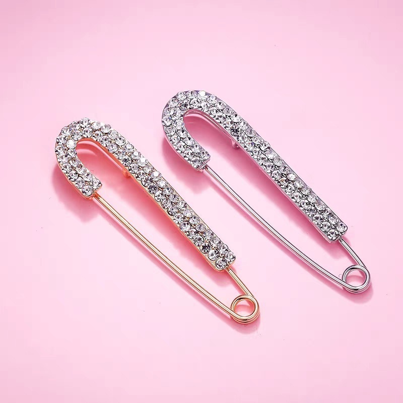 Wholesale Factory Directly Outlet Brooches High Quality Crystal Rhinestones Pave Safety Pins