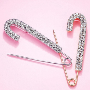 Wholesale Factory Directly Outlet Brooches High Quality Crystal Rhinestones Pave Safety Pins