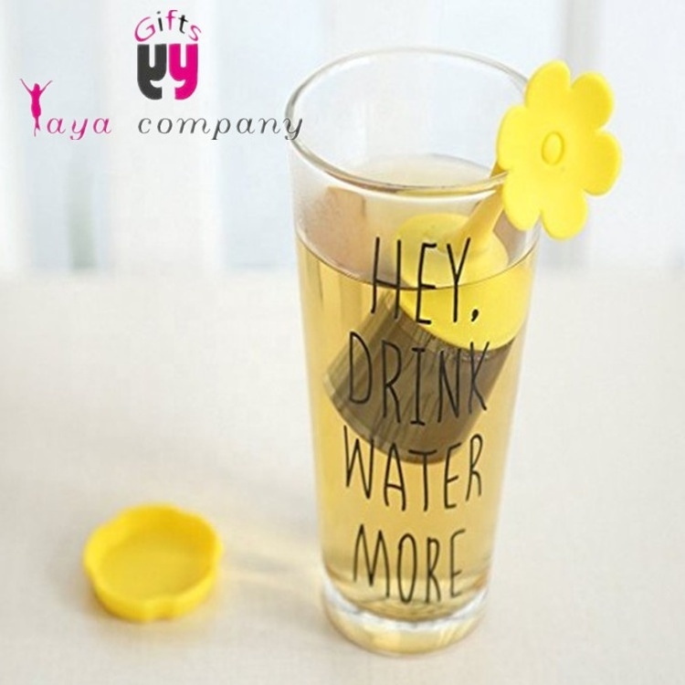 Factory price wholesale Fancy Pot Plant Leaf style Silicone Tea Infuser