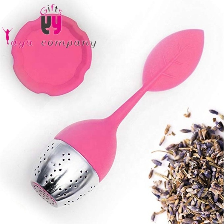 Factory price wholesale Fancy Pot Plant Leaf style Silicone Tea Infuser