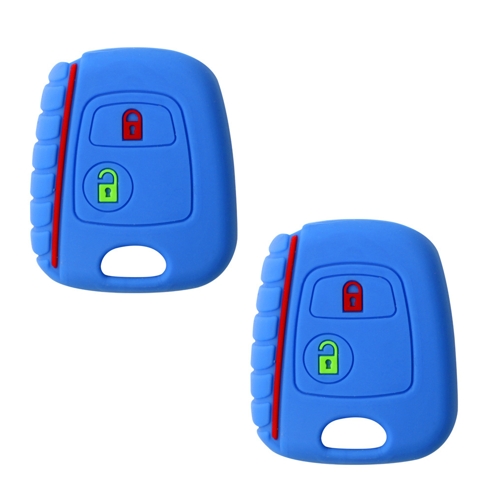 Silicone Car Key Case For Peugeot 206 307 207 408 For Citroen C2 C3 C4 Toyota Skin Rubber Key Cover