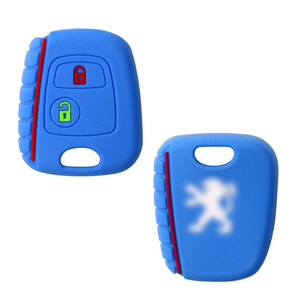 Silicone Car Key Case For Peugeot 206 307 207 408 For Citroen C2 C3 C4 Toyota Skin Rubber Key Cover