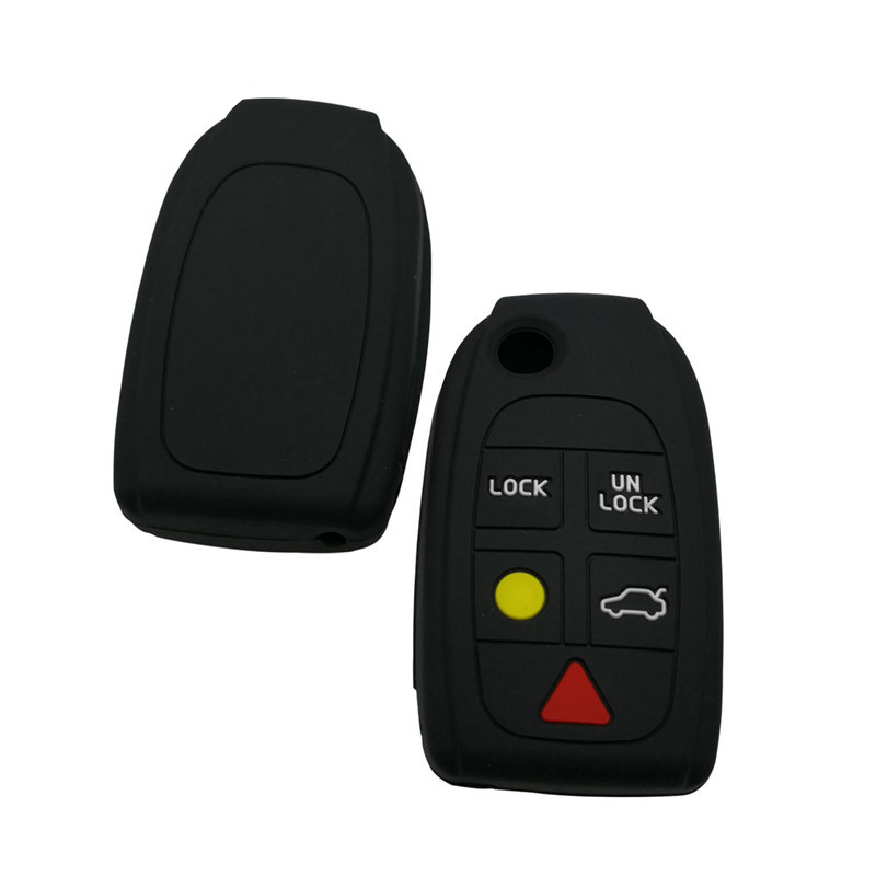 5 Button For Volvo XC90 S80 XC70 S60 V70 Silicone Car Remote Flip Key Case Shell Cover Skin Holder Accessories Hot