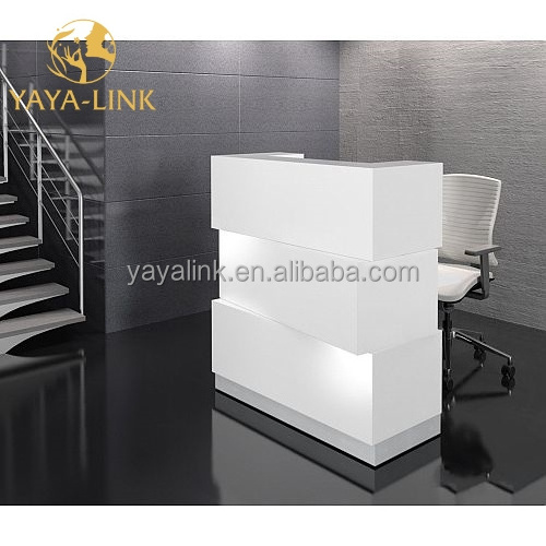 office visitor conjoined chairs custom light sign gym reception reception counter design computer desk