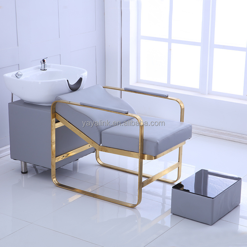 Portable shampoo Sink with water tank shampoo chair for spa used salon shampoo chair