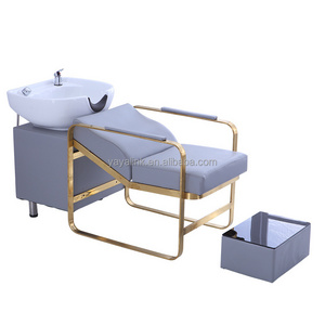 Portable shampoo Sink with water tank shampoo chair for spa used salon shampoo chair