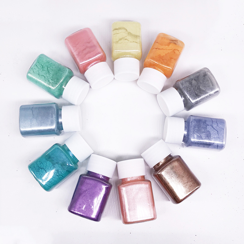 16 Colors Wholesale Cosmetics Grade Beautiful Mica Powder Set Pearl Pigment for Eyeshadow for Epoxy Resin