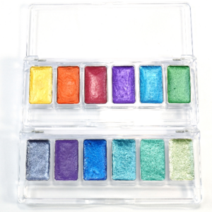 Metallic Food Colour Palette Water Activated Food Paint Mini Palette Edible Glitter Luster Dust Paint for Cake