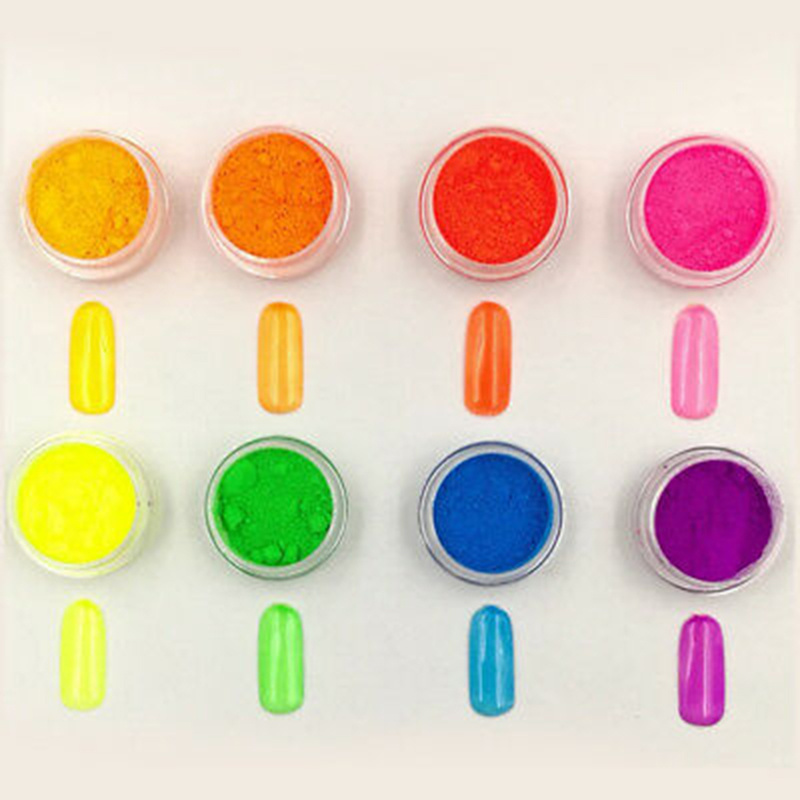 Hot Selling Nail art neon pigment powder Glow in the dark luminous Fluorescent pigment powder for textile ink and paint