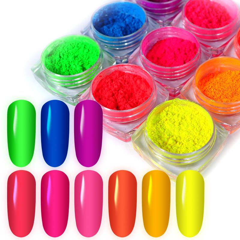 Hot Sale Neon Pigment Powder Fluorescent Pigment for Nail Art Nail Decoration