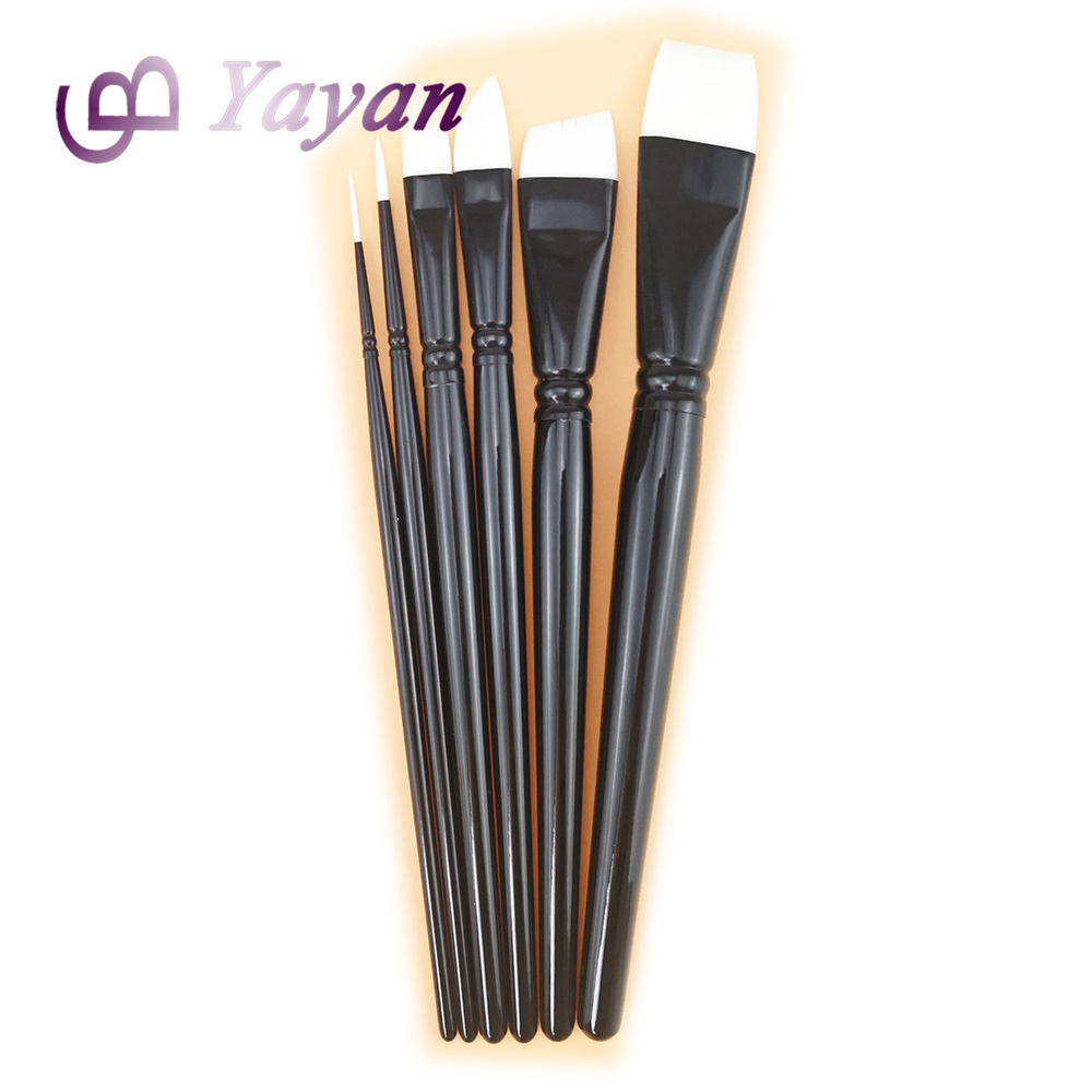 Nylon Bristle Hair Artist  Paint Brushes Set  Private Label Acrylic Paint Drawing Brushes For Painting Tools