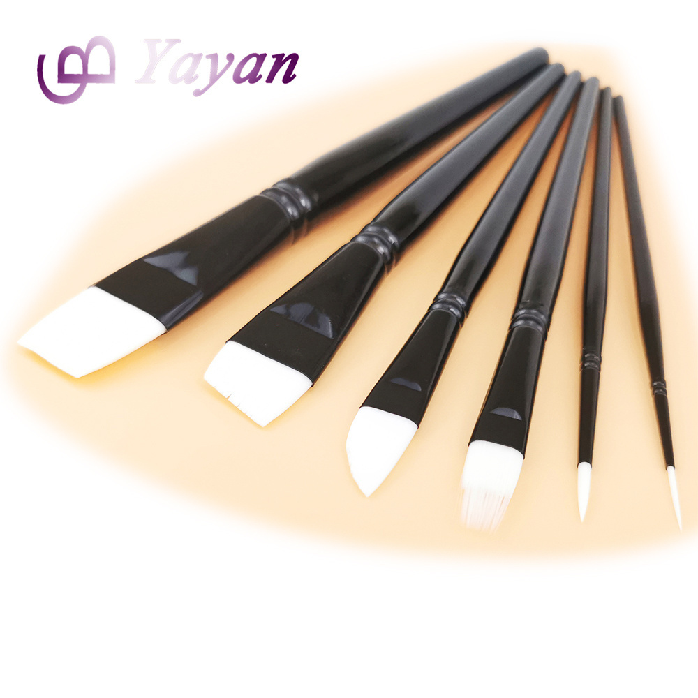 Nylon Bristle Hair Artist  Paint Brushes Set  Private Label Acrylic Paint Drawing Brushes For Painting Tools