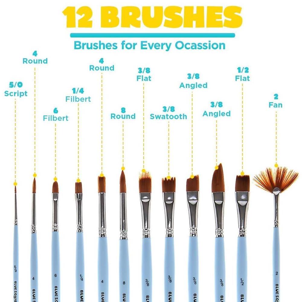 Personalized Paint Brush Set  Oil Paint Brush Set Artist Brush 12 Pieces