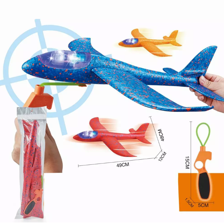 2022 toys Shooting game ejection shooter bullet target plane toy flying throw aircraft throwing helicopter toy led flying arrow