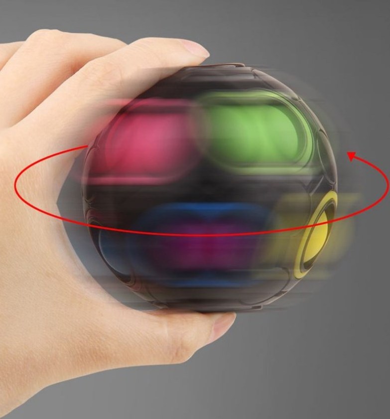 2022  toys Magic Rainbow Ball Spinners Puzzle Cube Fidget Balls Puzzle Brain Games light spinner led fidget spinner figet toy