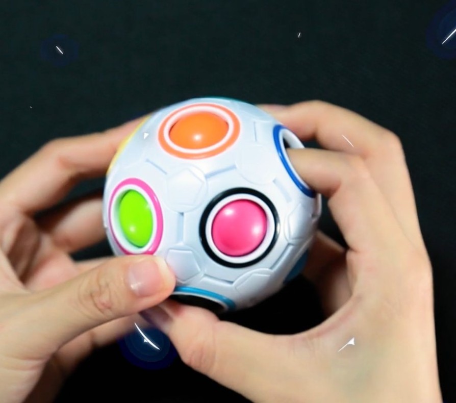 2022  toys Magic Rainbow Ball Spinners Puzzle Cube Fidget Balls Puzzle Brain Games light spinner led fidget spinner figet toy