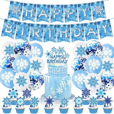 Snowflake Balloons Snowflake Birthday Theme Party Decorations For Girl Baby shower Birthday Party Decor