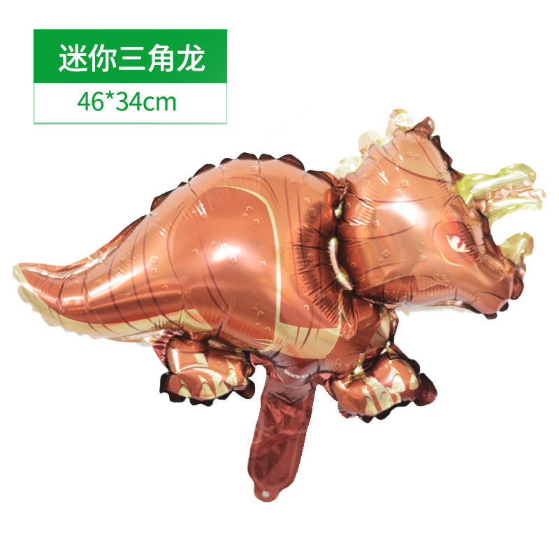 New Jungle Animal Foil Helium Balloons Cartoon Crown Dinosaur Happy Birthday Children'S Inflatable Toy Balloon