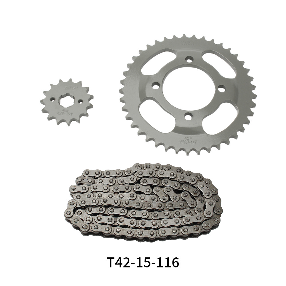 Motorcycle Sprocket and Chain Kit for CG125 CG150 GN125 HJ125 CM125 WY125 BAJAJ CGL Repuestos Kits Sets