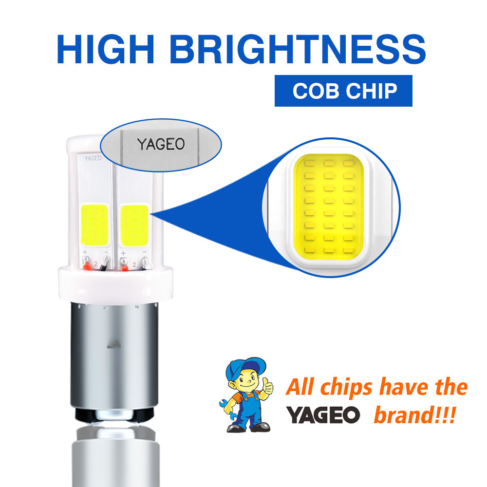 YAYE 8V 10V 12V 24V H4 HS1 BA20D H6 P15D H6M 4 COB Lamp Ceramic High Quality LED Head Light Fog Bulb