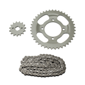 Motorcycle Sprocket and Chain Kit for CG125 CG150 GN125 HJ125 CM125 WY125 BAJAJ CGL Repuestos Kits Sets