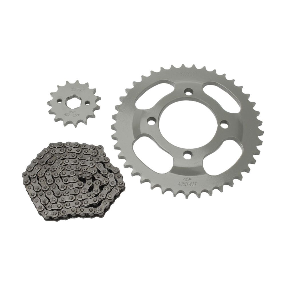 Motorcycle Sprocket and Chain Kit for CG125 CG150 GN125 HJ125 CM125 WY125 BAJAJ CGL Repuestos Kits Sets