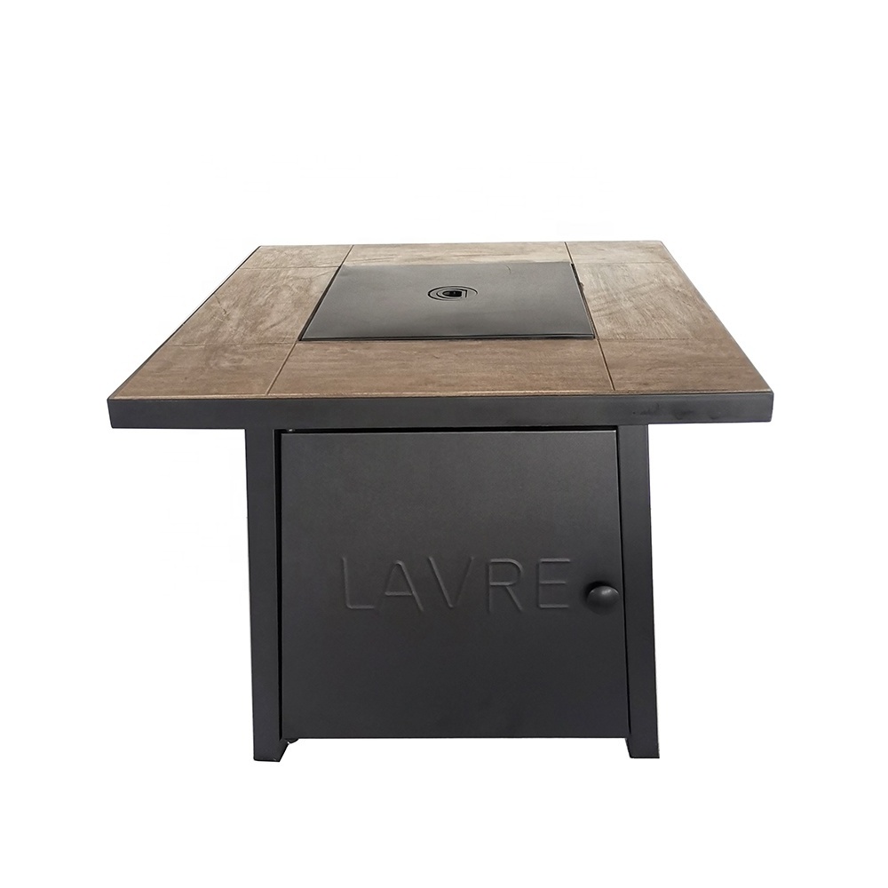 LAVRE Backyard garden supplies steel propane fire pit table with stainless steel burner