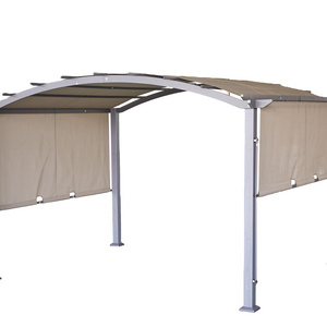 10x12ft Extra-Large Outdoor Pergola,Galvanized steel fabric gazebo of waterproof Aluminium Louvered Pergola for garden