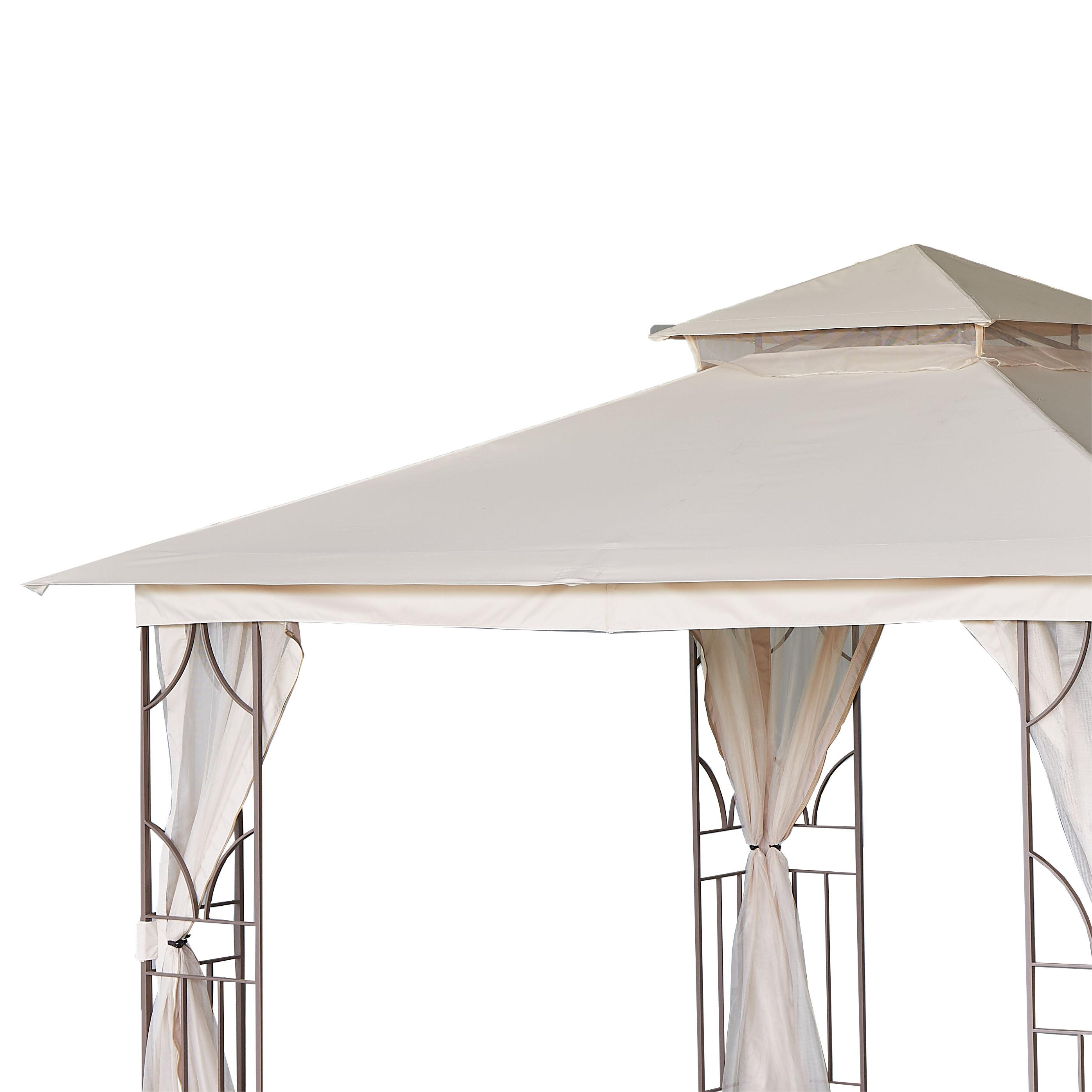 10x12 galvanized steel soft proof with 2-tier design and netting patio garden wooden aluminum metal gazebos pavilion for sale