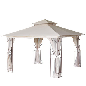 10x12 galvanized steel soft proof with 2-tier design and netting patio garden wooden aluminum metal gazebos pavilion for sale