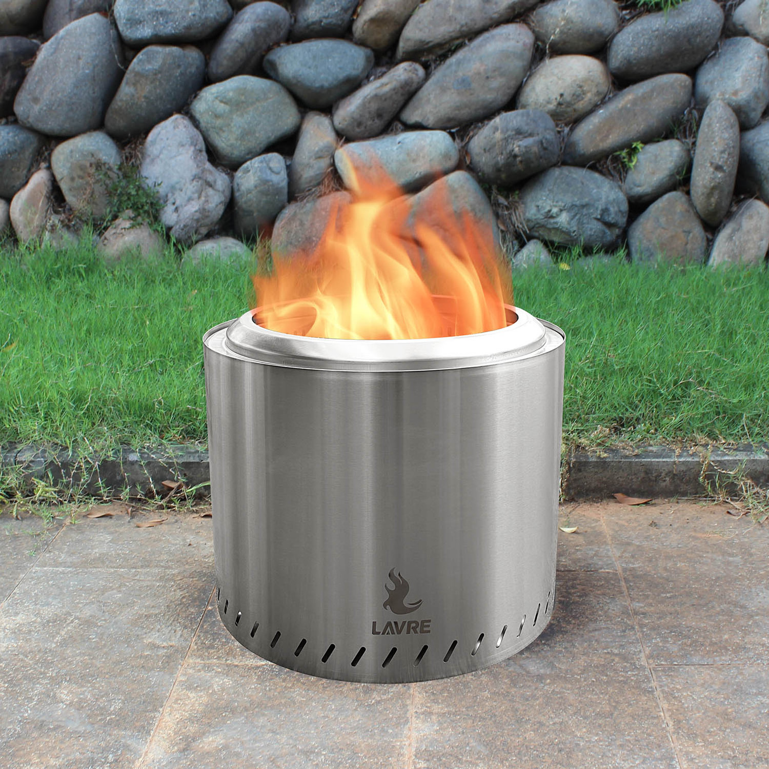 Stainless steel bonfires brazier stove smokeless charcoal camping solo fire pit portable