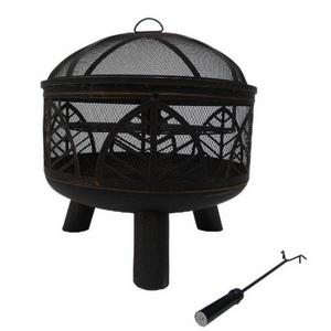 Large Outdoor Fire Pit Heavy Duty Wood Burning Fire Pit for Patio Backyard Bonfires