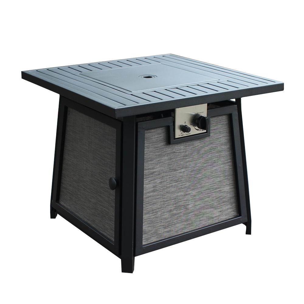 Outdoor Furniture Table With Garden Set Winter Butane Propane Flame Patio Terrace Gas Fire Pit