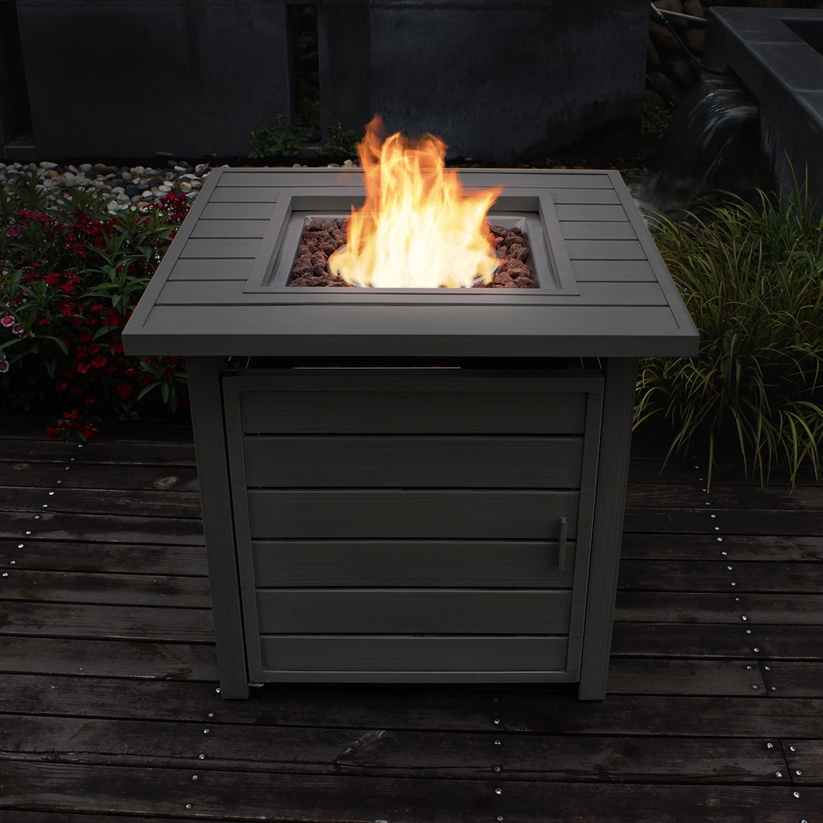 28 inch propane butane gas fire pit table with stainless burner 50000 BTU/h patio outside fire pits table