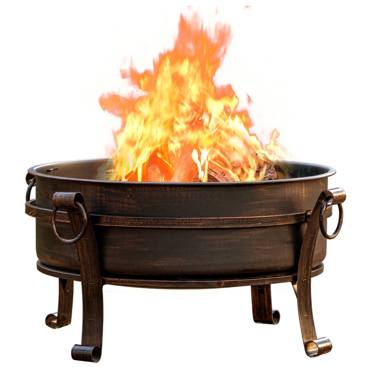 Outdoor Camp Portable Bonfire Grill Bowl Wood Burning Steel with Powder Coated fire pit