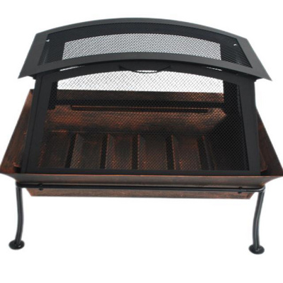 Small Outside Charcoal BBQ Grill Portable outdoor bowl cast iron garden fire pit