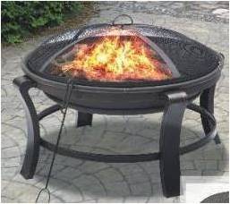 Custom Round Foldable Portable BBQ Campfire Wood Burning Brazier Camping Fire Pit With Grill