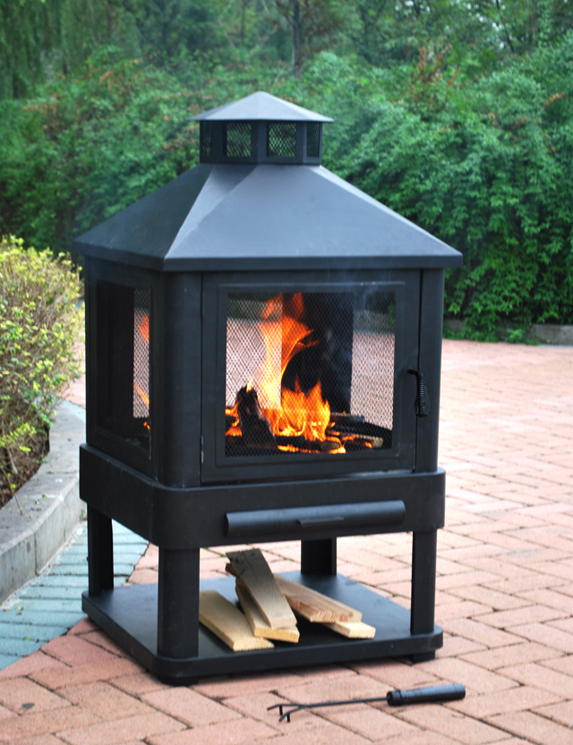 Outdoor High Temperature Finished Patio Wood Fireplace