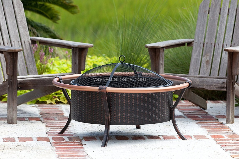 Patio Garden Stove Wood Burning Metal Round Fair Bowl Portable Outdoor Table Fire Pit