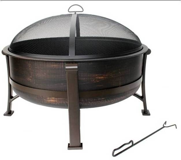 Manufacturers Outdoor Round Fire Pit Bonfire Wood Burning with cover and grill