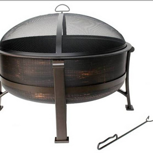 Manufacturers Outdoor Round Fire Pit Bonfire Wood Burning with cover and grill