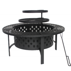 36 inch wood burning outdoor cooking bbq patio fire pits tabletop with double grills corten steel fire pit