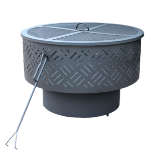 Factory Outdoor garden portable Round Pellet Fire Pit bowl fireplace fire pit with screen and poker