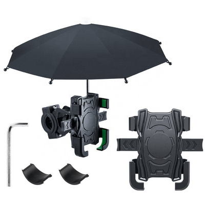 Hot Selling Umbrella Bike Phone Holder Motorcycle Mini Lightweight Anti-permeability Sunshade Umbrella Bracket